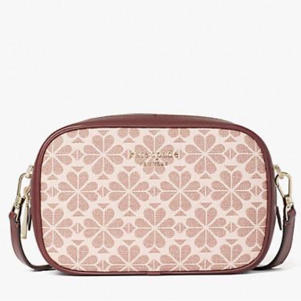 Authentic Kate Spade Flower Coated Canvas Infinite Medium Camera Bag